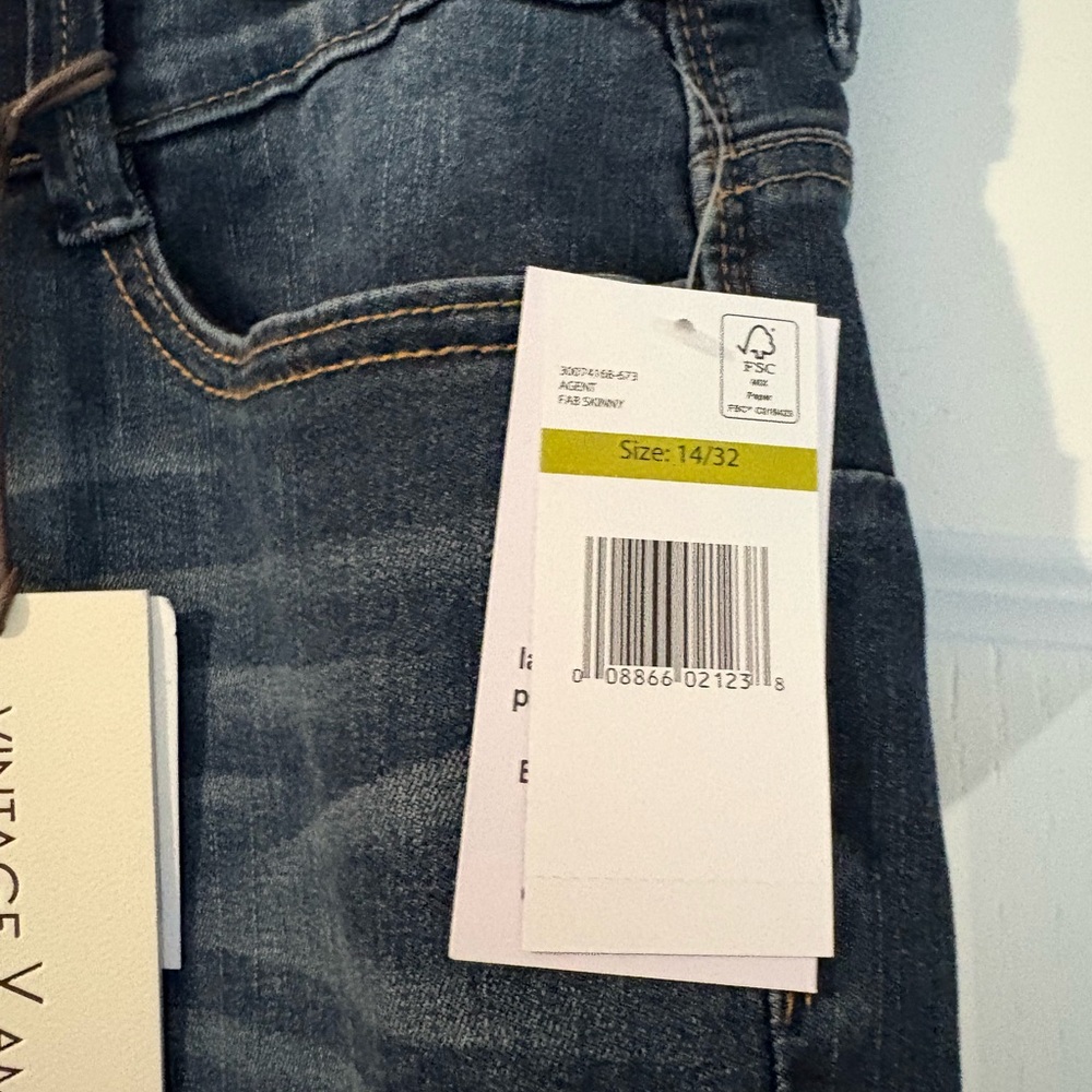 Vintage America Deep Indigo Skinny Jeans - Picture 3 of 8